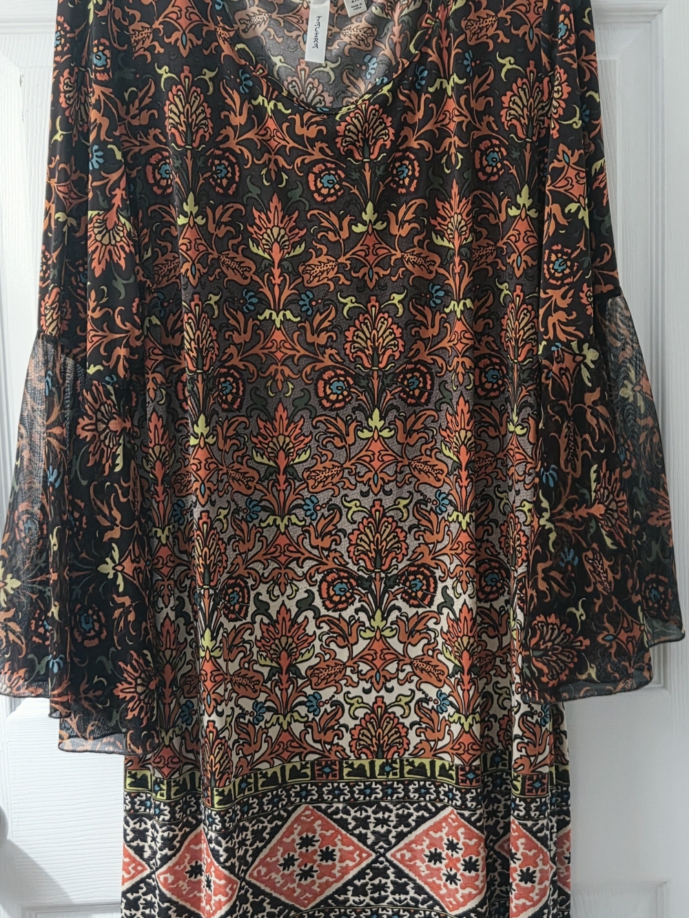 Tacera Boho maxi dress featuring a V-neck